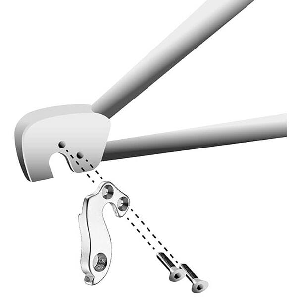 M Part Ghost Hanger gear hanger for bike frame protection and drivetrain safety, made for secure component mounting.