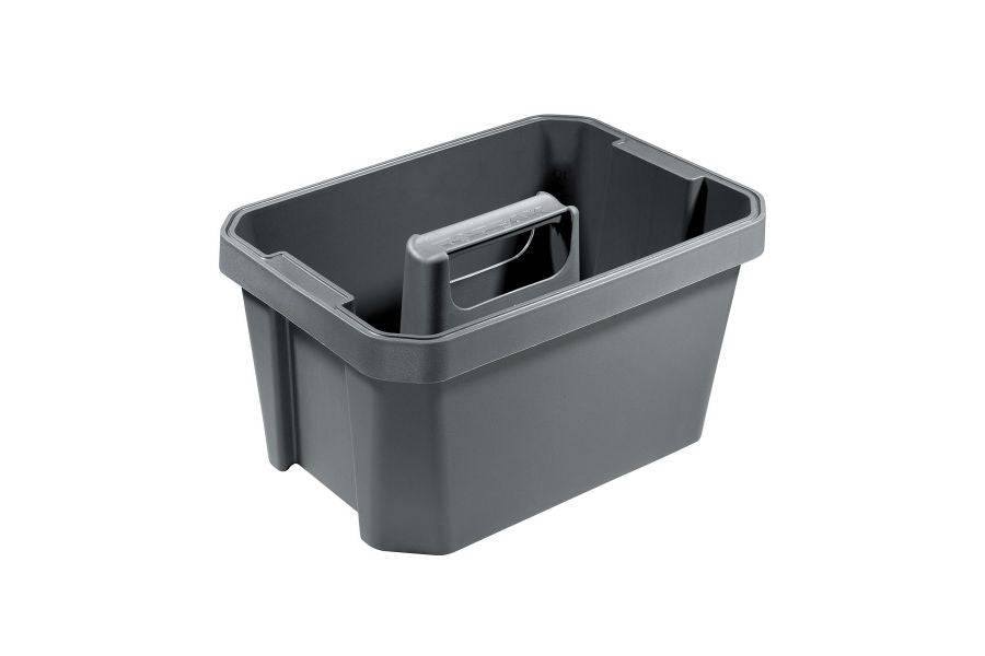 Topeak PrepStation Bucket Seat 7L with handle in black, suitable for workshop and repair use, shown in the image.