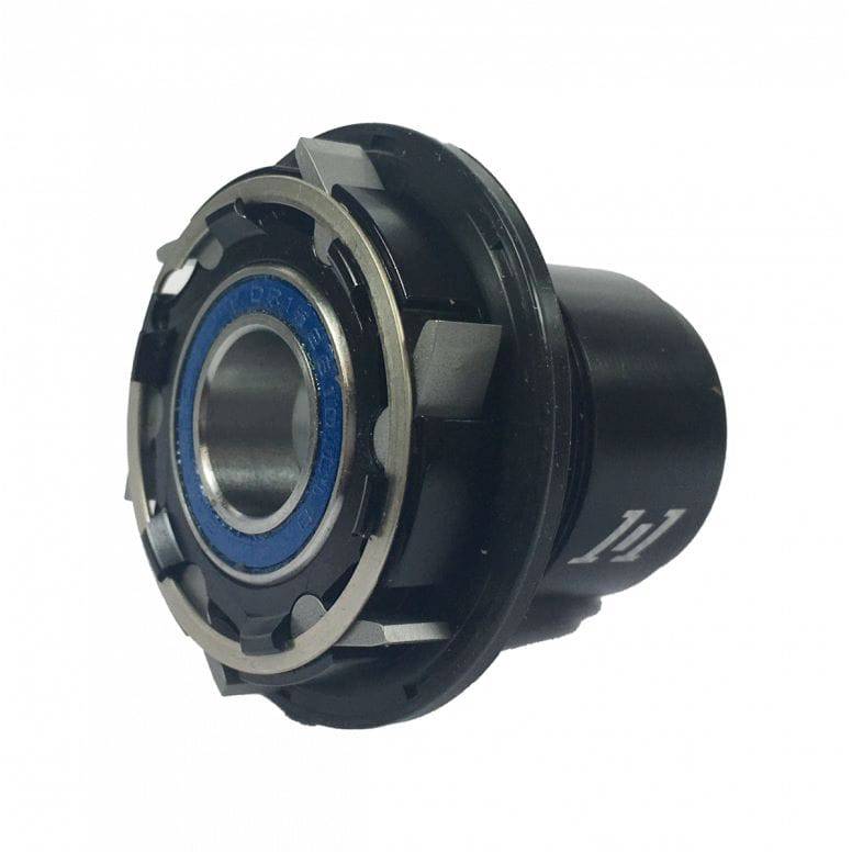 Crankbrothers Synthesis freehub body for I9 Hydra and 1/1 wheels, compatible with HG XD Micro Spline, shown on a bicycle component.