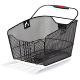 Rixen-Kaul 24L rear bike basket with GTA adapter and quick release, designed for bicycle accessories and cargo storage.