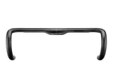 Giant Contact SLR Aero Road Handlebar, aerodynamic and ergonomic cycling component, shown with close-up of black carbon frame and bar design.