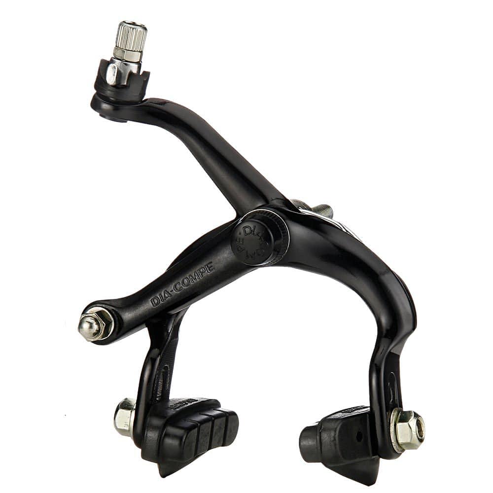 Dia-Compe 505Q road bike brake set with twist quick release for 45-57mm rims, showing the brake calipers and levers.