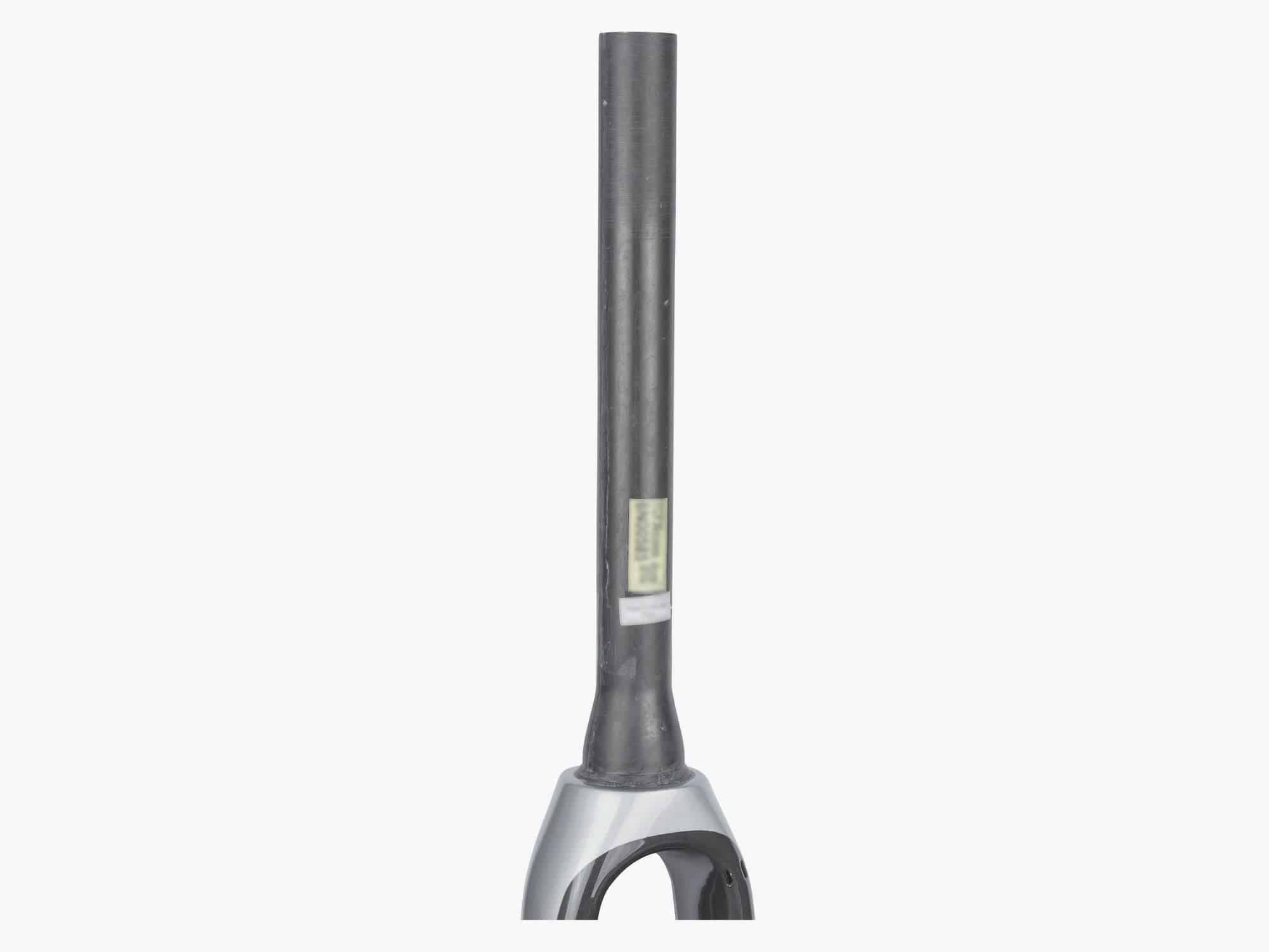 Trek 2018 Domane SL women's 700C disc brake fork for road bikes, showing the black fork with disc brake mount and detailed components.