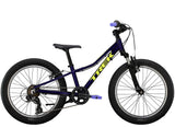 Trek Precaliber 20 kids' mountain bike with 7-speed gears and parent handle, ideal for learning and trail riding.
