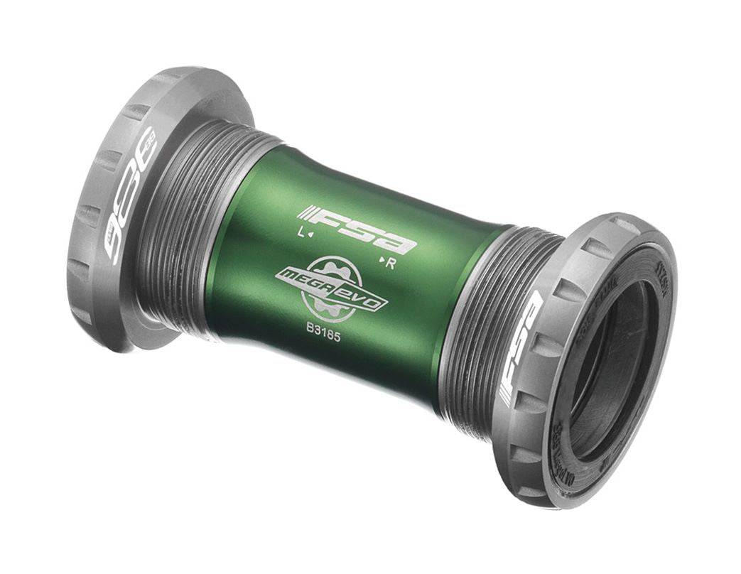 FSA MegaEvo Road Bottom Bracket BB6300 Di2 for ITA 70mm frame and BB386Evo crank, black metal component for cycling.