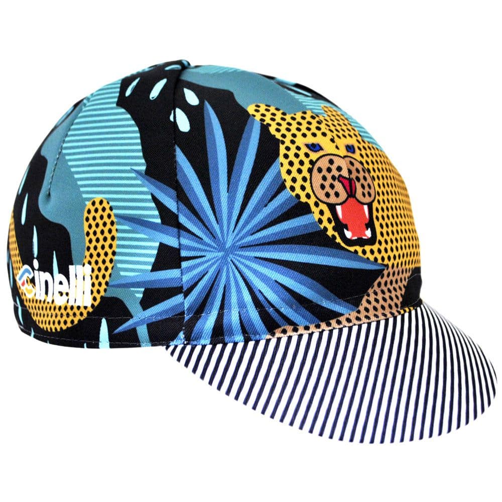 Unisex Cinelli Sharp Teeth Cap headwear by Lida Ziruffo, featuring a stylish Italian design with bold sharp teeth pattern.