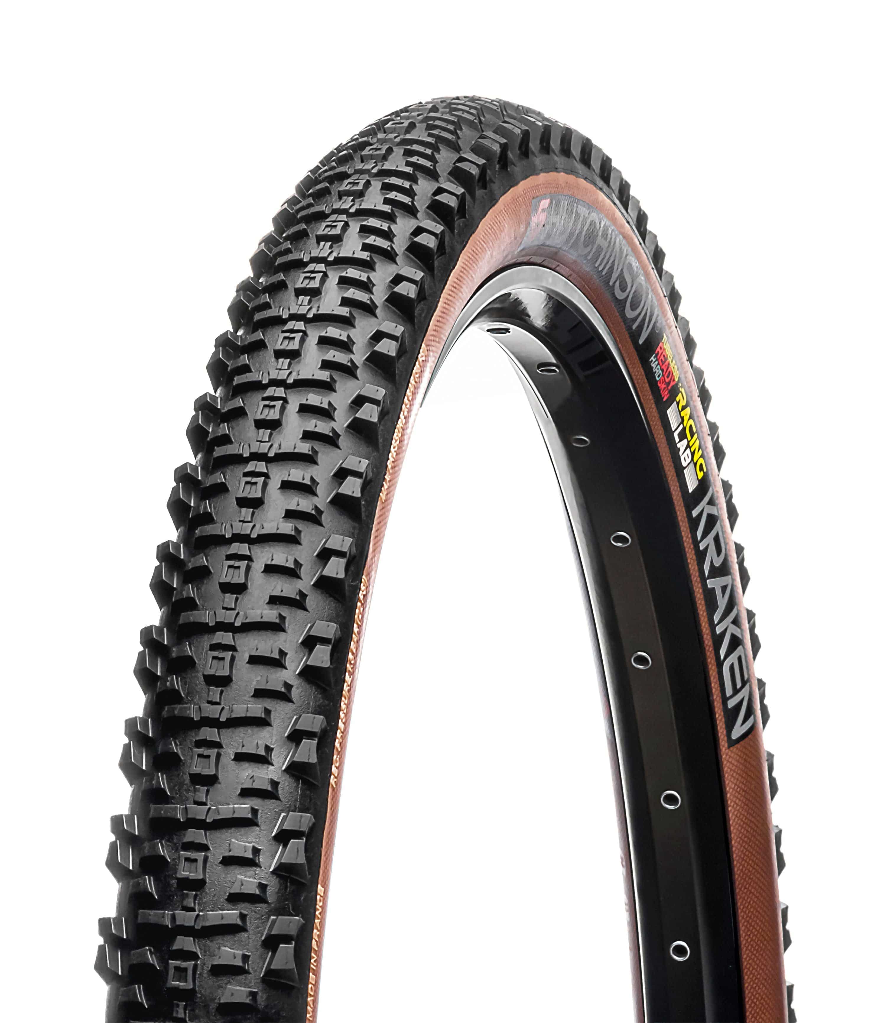 Hutchinson Kraken Racing Lab MTB tubeless ready tire for cross-country and trail riding, with knobby tread design for grip