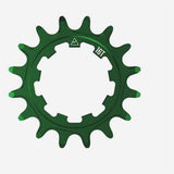 Wheels Manufacturing Solo-XD 16-tooth green aluminum bike cog for SRAM XD/XDR freehub, lightweight and durable cycling component.