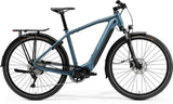Merida eSpresso 500 EQ urban e-hybrid bike with Shimano STEPS motor and accessories, showcasing the bike's frame and features.