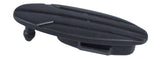 Black Trek Remedy 2013 downtube frame plug protecting the main triangle exit hole on a mountain bike frame.