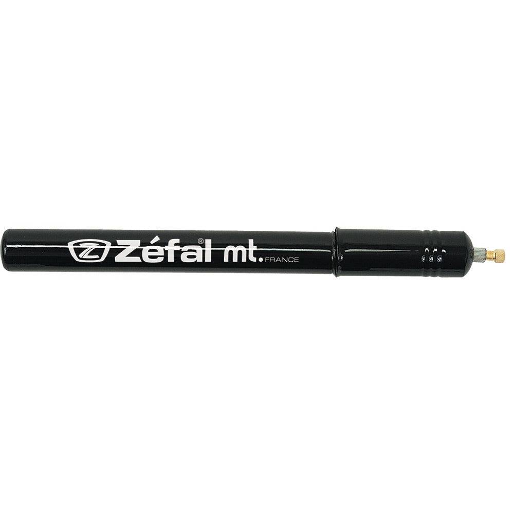 Zefal MT aluminium frame fit hand pump with flexible valve adapter and mount clips for bike tire inflation.