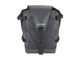 Trek 2023 Farley rear bikepacking harness system in black with 10L capacity for secure storage on a mountain bike.