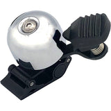 M Part Cable Fit Mini Bell in silver, an adjustable bike bell designed for brake and gear cables on bicycles.