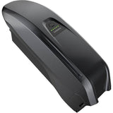 Shimano STEPS BT-EN606 630Wh black external e-bike battery mounted on down/seat tube on a bicycle.
