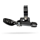 PRO MTB dropper seatpost with left-hand lever for smooth height adjustment, designed for mountain biking components.