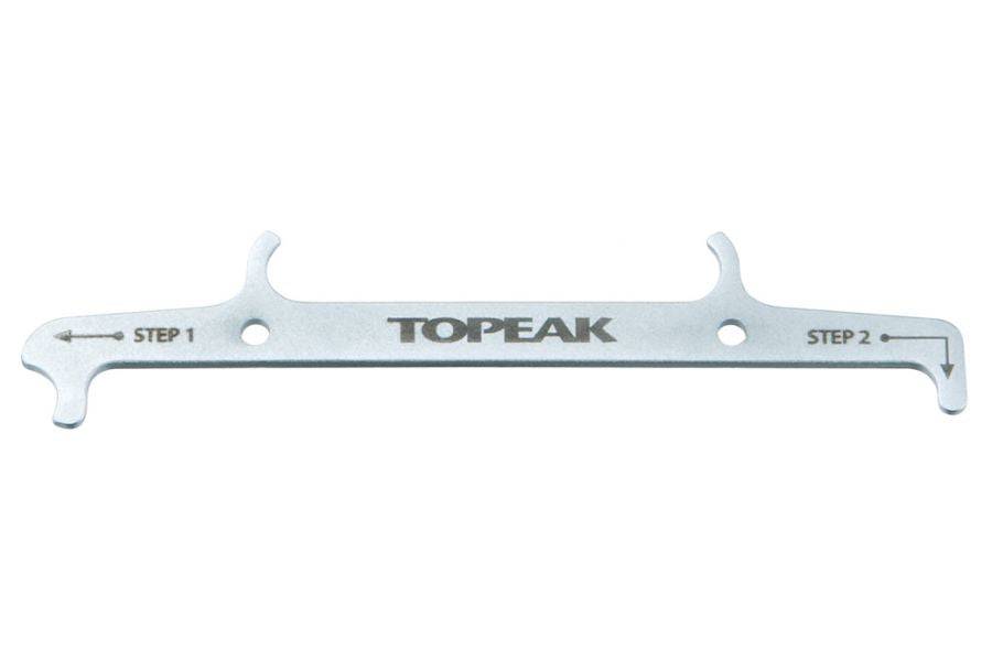 Topeak silver chain hook and wear indicator tool for accurate bike chain measurement, workshop tool for bike maintenance