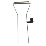 Adie metal basket support with lamp bracket for bike panniers and bags, showing sturdy metal construction and attachment points.