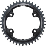 Shimano GRX FC-RX810-1 42T 11-speed single chainring for gravel bike components, featuring a black finish and teeth design.