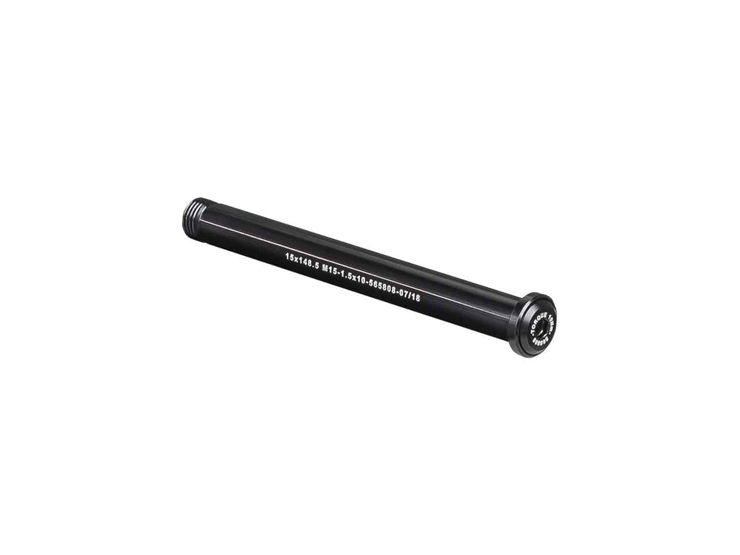 Black Bontrager front thru-axle switch lever for 148mm wheel, used as a component for bike front wheel quick release.