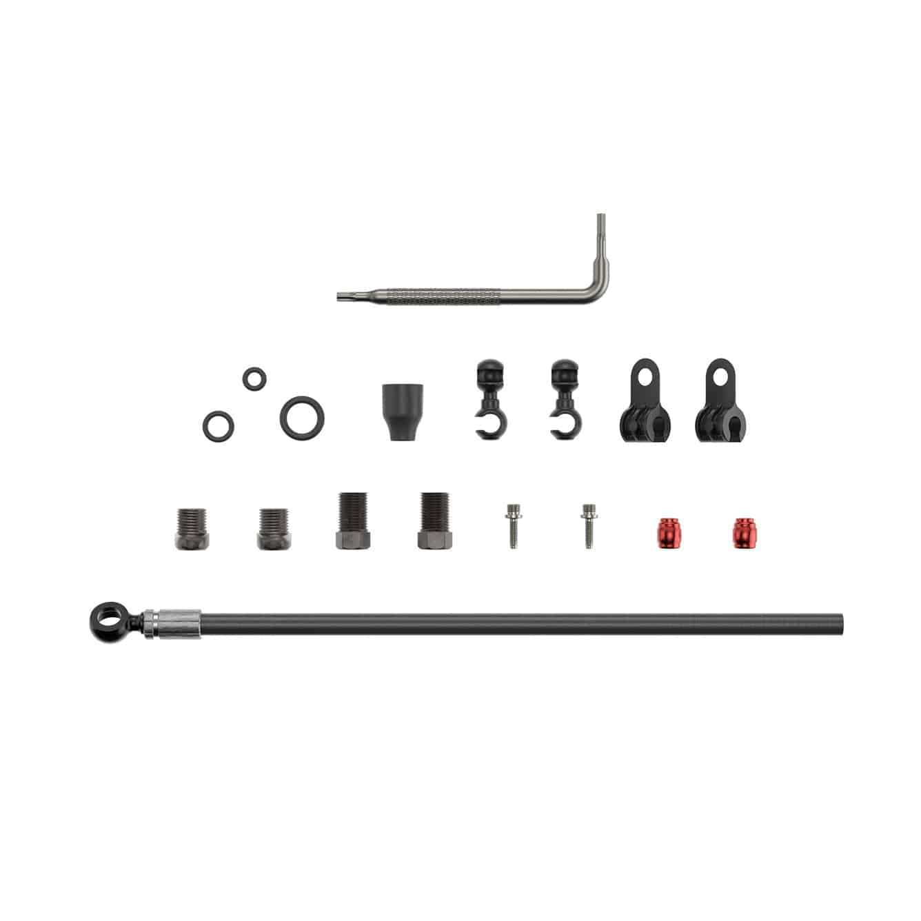 SRAM hydraulic disc brake hose kit in black with banjo fitting, 2000mm length for Level, RSC, and Red Etap HRD updates.