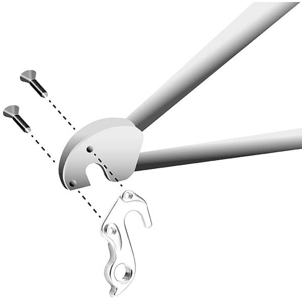 M Part gear hanger for Focus bikes, durable replacement component, compatible with various bike models, shown in the image.