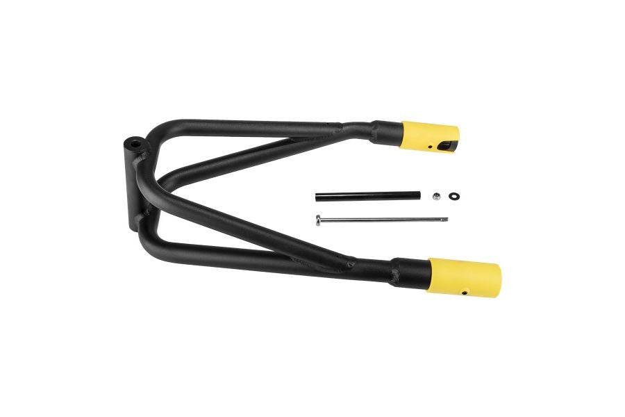 Topeak Journey Trailer Yoke in black and yellow with 262mm length for hub gear and 12mm bolt-through frames.