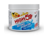High5 isotonic hydration drink tub with electrolyte and energy support, showing the colorful tub of sports electrolyte supplement.