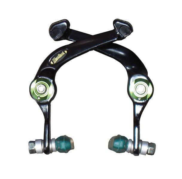 Dia-Compe Hombre AD-996 Fiesta BMX brakes with V-type pads, angled design for rim brakes on bikes with 22-32mm rims.