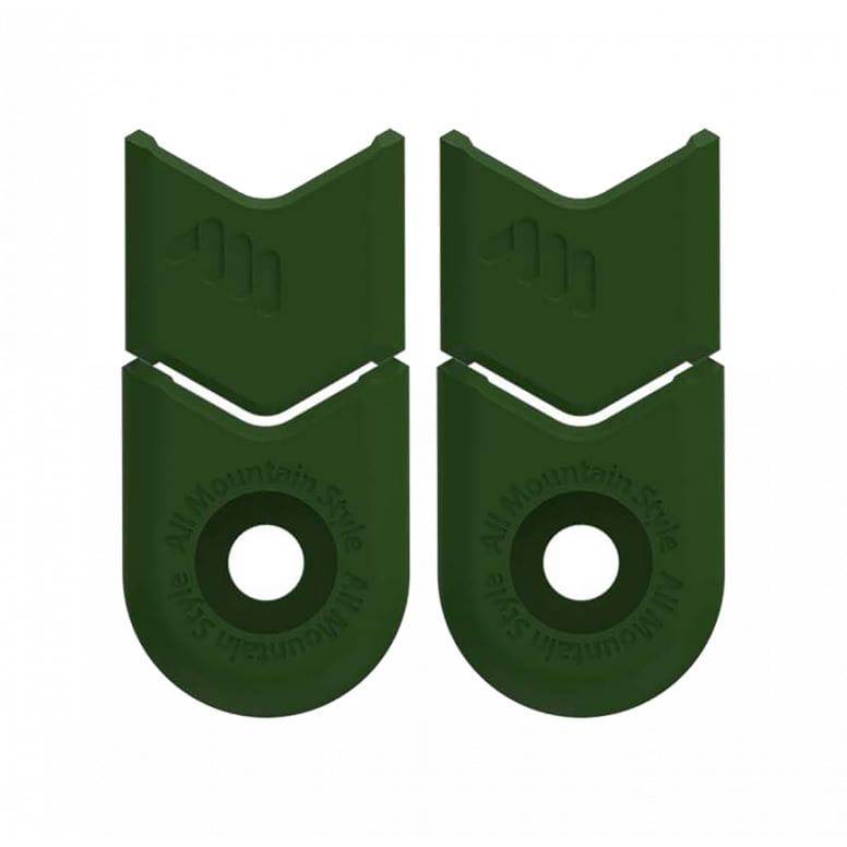 All Mountain Style Crank Defender frame protection stickers on a mountain bike, designed to shield the crank area from damage.