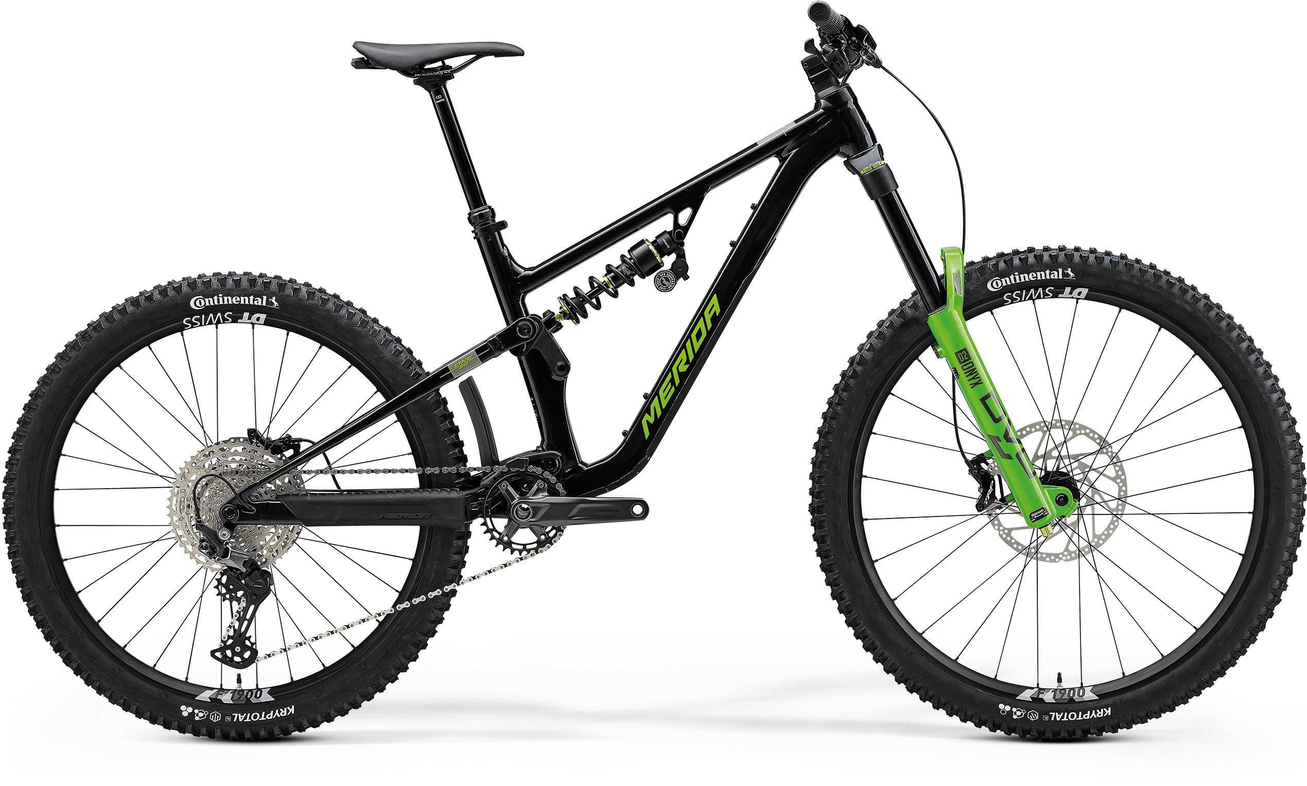 Merida One-Sixty FR 800 mountain bike with 180mm suspension, black and red frame, ready for aggressive trail riding