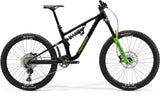 Merida One-Sixty FR 800 mountain bike with 180mm suspension, black and red frame, ready for aggressive trail riding
