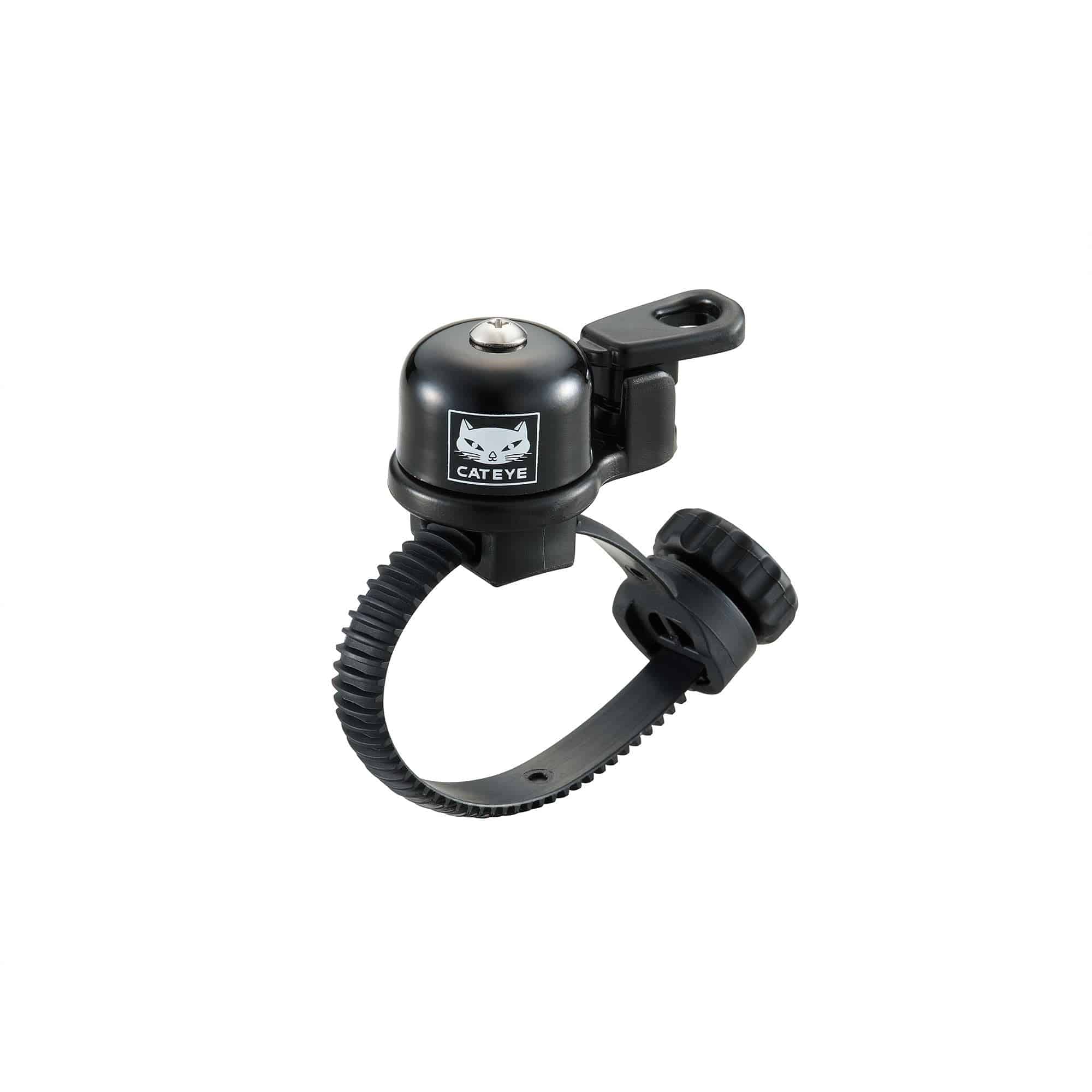 Cateye Oh-2400 Flextight Brass Bike Bell with loud sound, tool-free mount, 22mm diameter, accessory for bicycles