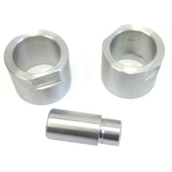 DT Swiss bearing replacement tool kit for front predictive steering hubs, showing various tools and components for maintenance.