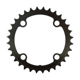 FSA alloy MTB 2x10 chainring in black, CNC machined 4-bolt 32T component for mountain bike drivetrain.