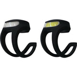 Knog Frog V3 rechargeable bike light set in denim blue with front and rear lights, designed for bike safety and visibility.