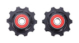 BBB BDP-11 RollerBoys Ceramic Jockey Wheels 10T in black for Shimano, SRAM, and Campagnolo bike components.
