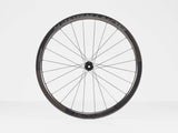Bontrager Aeolus RSL 37 tubular disc road wheels with DT Swiss 240s hubs, showing sleek aerodynamic design and carbon rims.