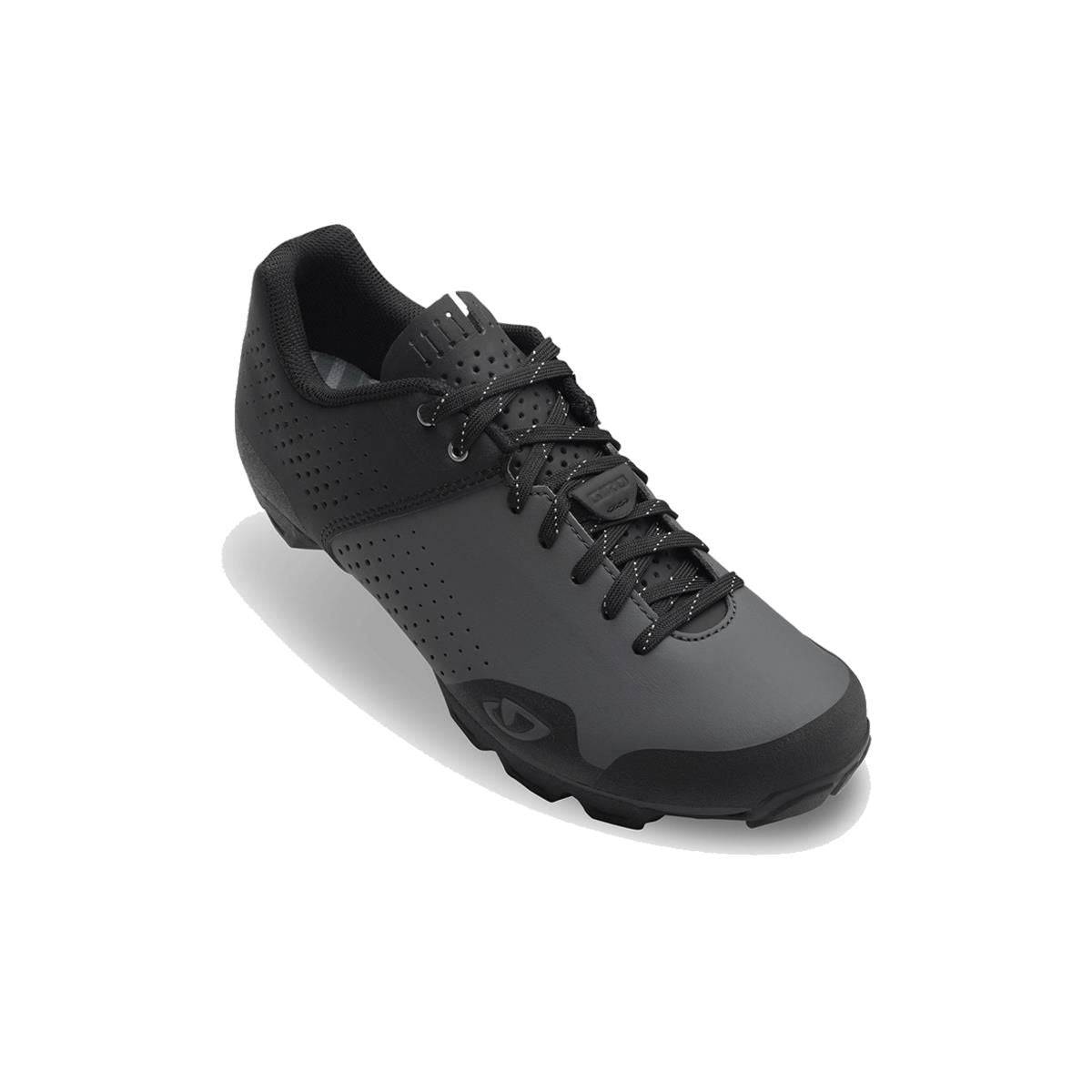 Giro Manta Women's MTB Shoe in size 38, SPD compatible mountain biking footwear, shown with black and gray design.