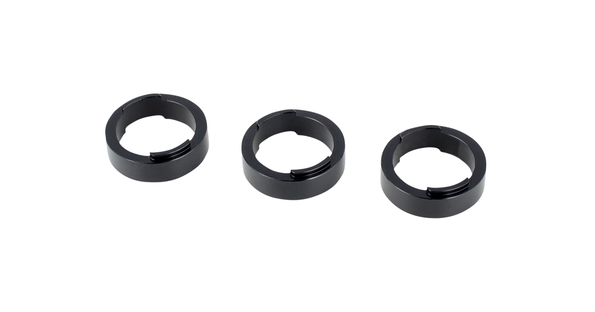 Trek KnockBlock headset spacers 3-pack in black, 10mm, designed for Trek KnockBlock system components.