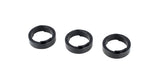 Trek KnockBlock headset spacers 3-pack in black, 10mm, designed for Trek KnockBlock system components.
