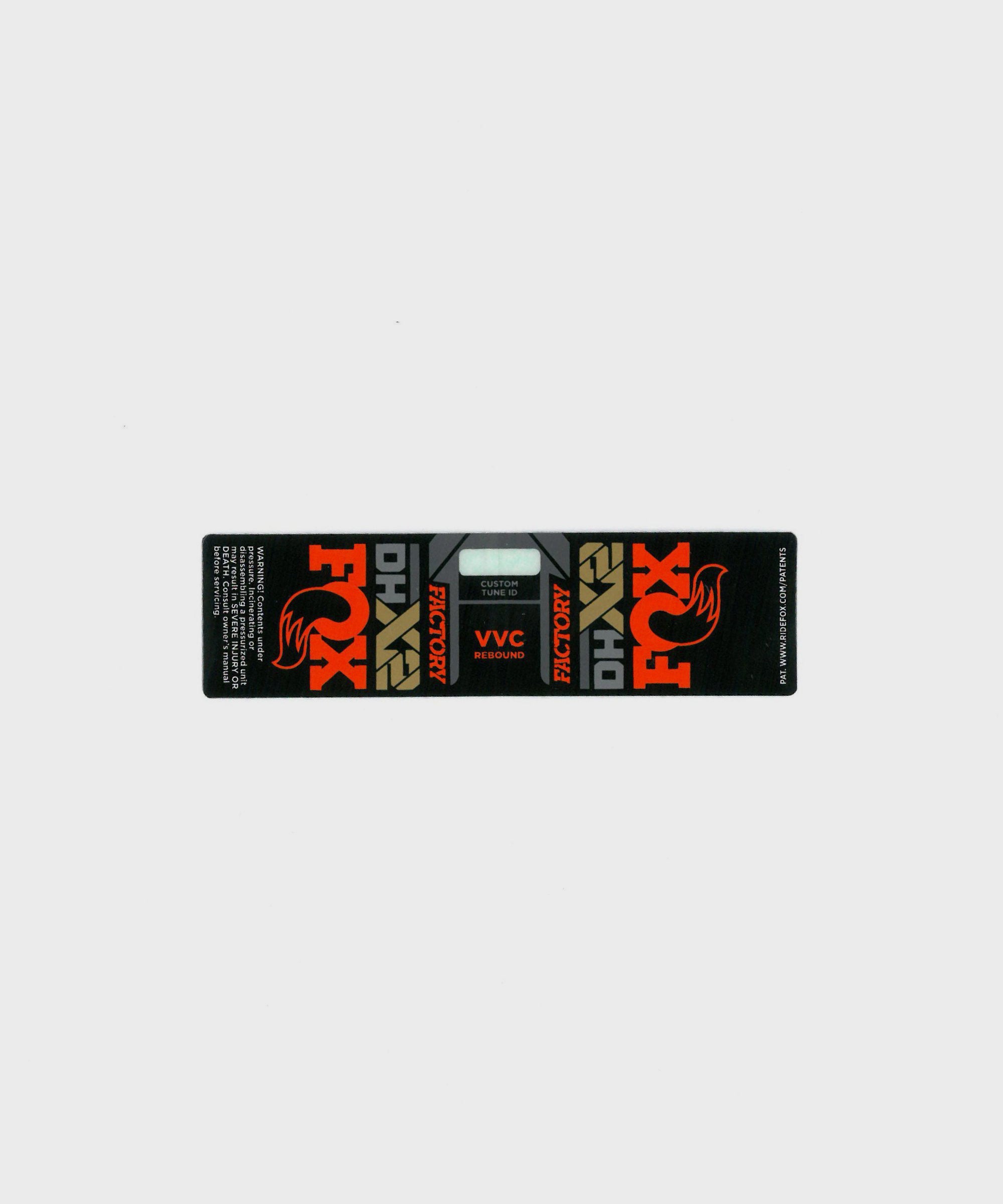 Fox Shock DHX2 Factory Resey Decal 2021