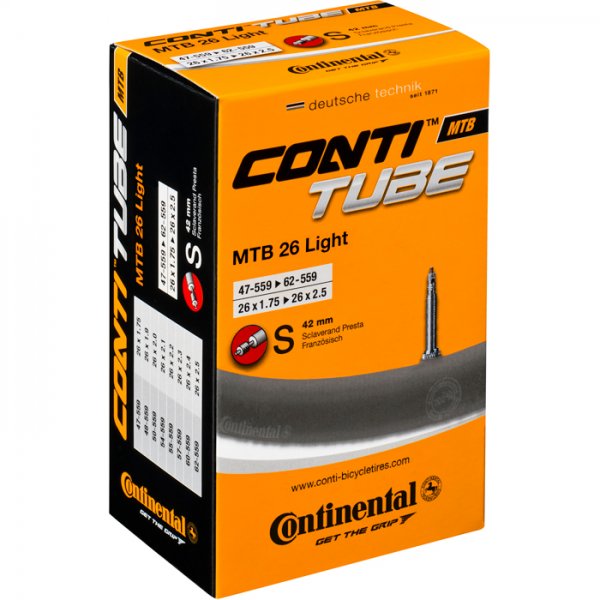 Continental 2.5 Light Presta Inner Tube MTB 26 X 1.75