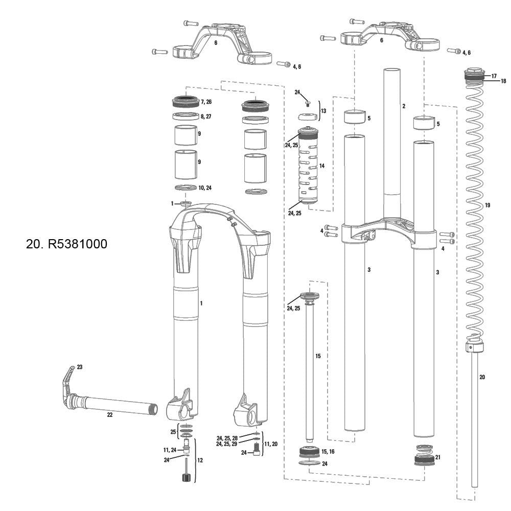 Rock Shox Coil Spring Shaft Boxxer Race/Rc/Team/R2C2 10-12 (35Mm) Inc Shaft Bolt Spares & Accesories