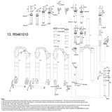 Rock Shox Compression Knob Crown Adj Moco Reba Rl 2012/Recon 2010/Recon Gold 11/Sektor 11 (W/Screw) Spares & Accesories