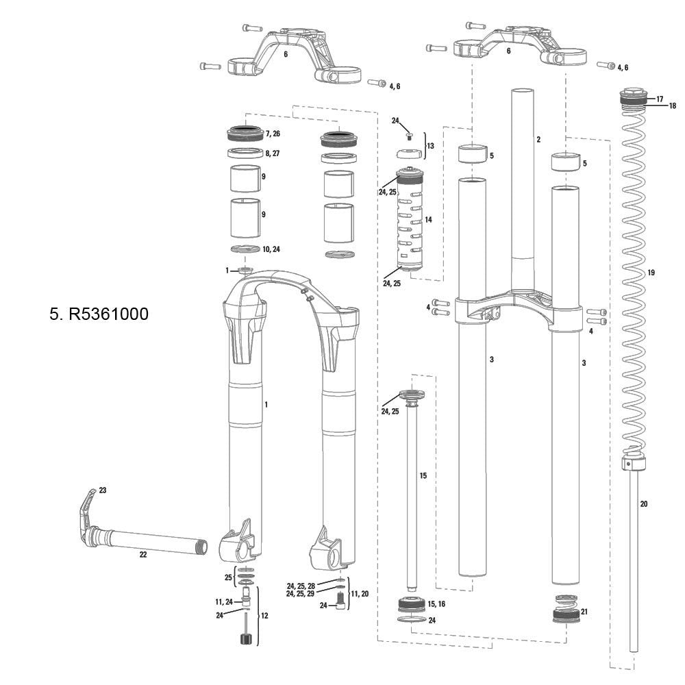 Rock Shox Upper Tube/Frame Bumper Stop Boxxer 10-12 (35Mm) (2 Pcs) Spares & Accesories