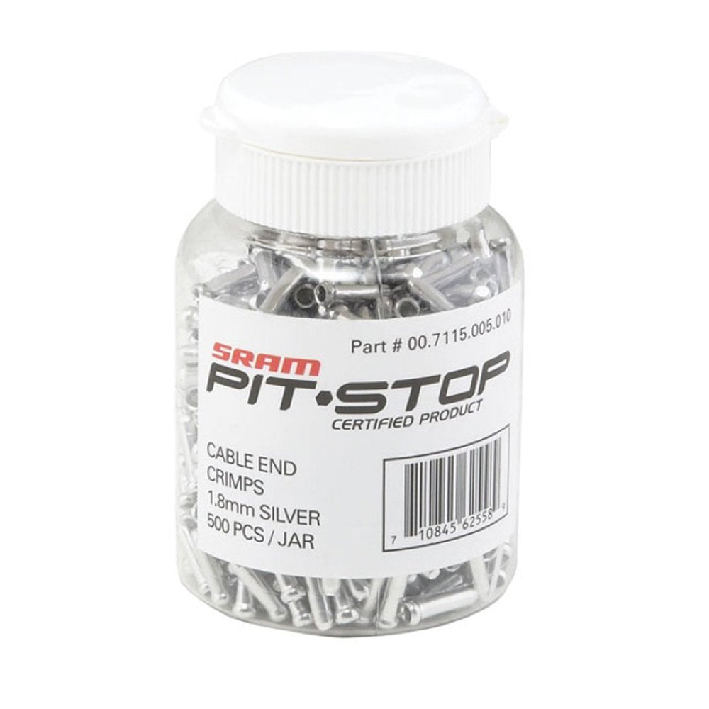 Sram Gear Cable End Crimps 1.2Mm Silver 500-Count Jar Spares & Accessories