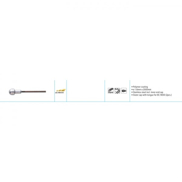Shimano Road Polymer Coated Stainless Steel Brake Inner 1.6 Mm X 2000 Mm Cables