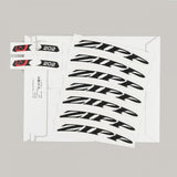 Zipp Decal Set 202 Matte Black/No Border Logo 700C (Complete For 1X Wheel)