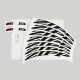 Zipp Decal Set 303 Matte Black/No Border Logo 700C (Complete For 1X Wheel)