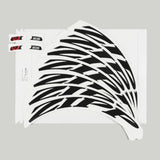Zipp Decal Set 808/Disc Matte Black/No Border Logo 700C (Complete For 1X Wheel)